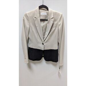 Calvin Klein Light Khaki 1-Button Blazer